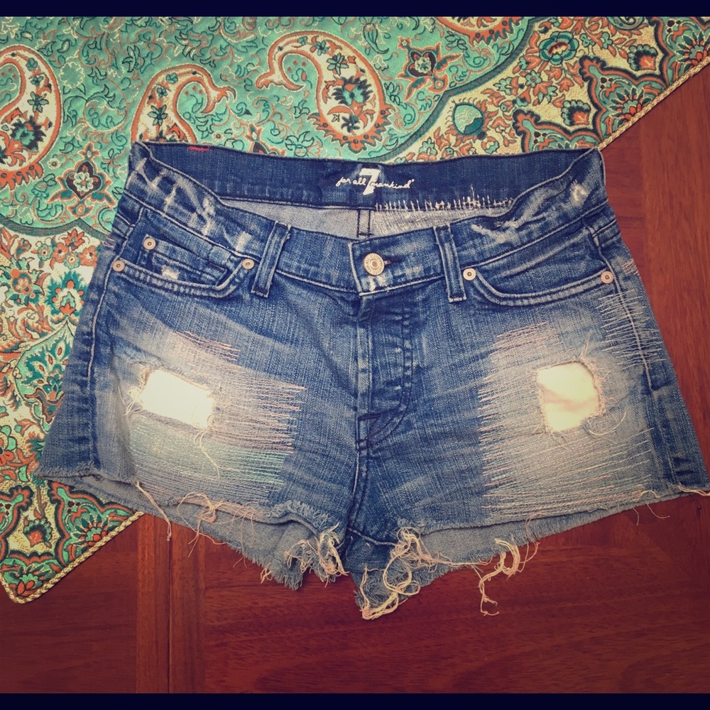 Seven7 Distressed Denim Shorts